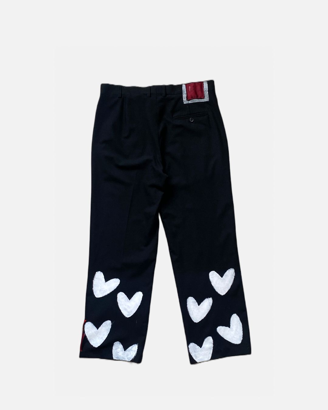 FALLING HEARTS BLACK TROUSERS ONE OF ONE (UNISEX)