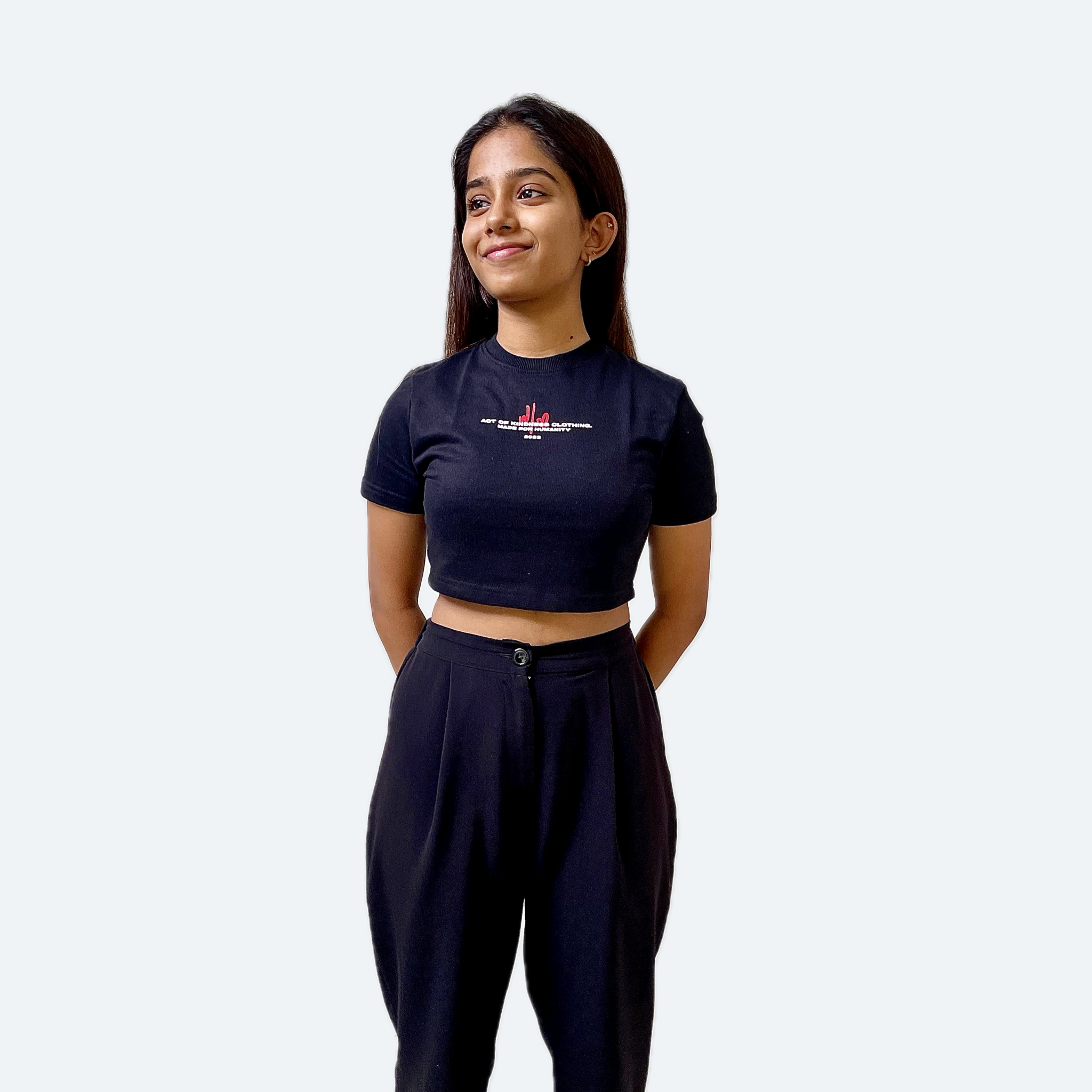 BASIC CROP TOP - Black