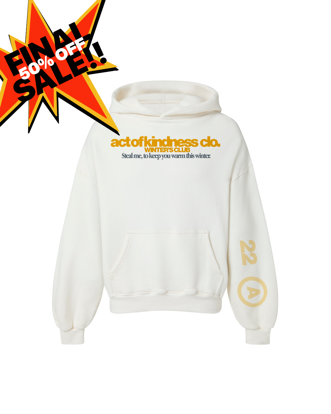 OVERSIZED HOODIE OFF-WHITE (UNISEX)